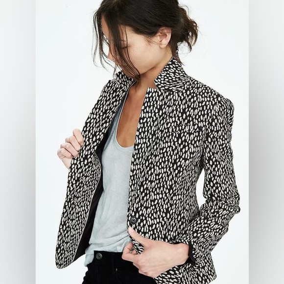 Banana Republic Black & White Print Blazer - Picture 1 of 8